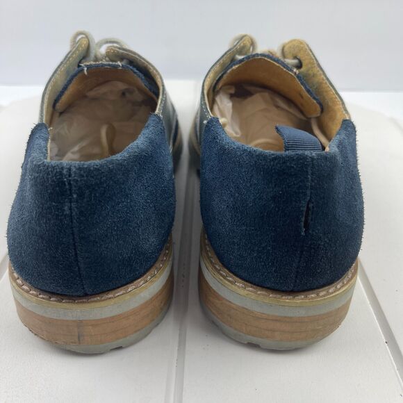 STEVE MADDEN Mens Dress Shoes Size 9 Two Tone Blue Suede ROQUE - Picture 4 of 13